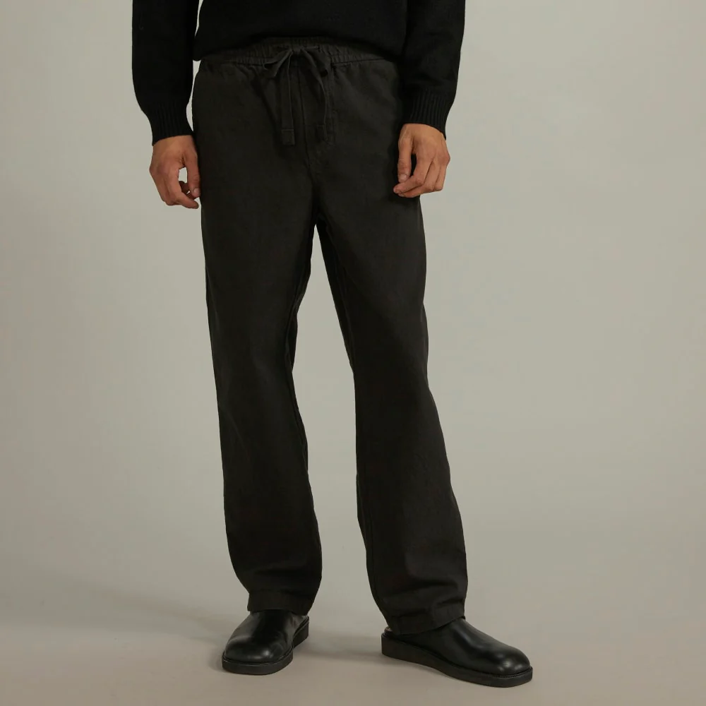 The Canvas Organic Cotton Drawstring Pant | Black