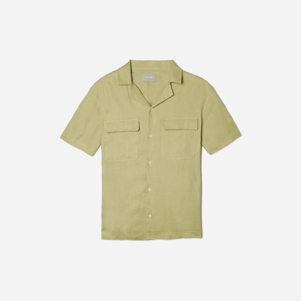 The Resort Shirt in Linen | Leek