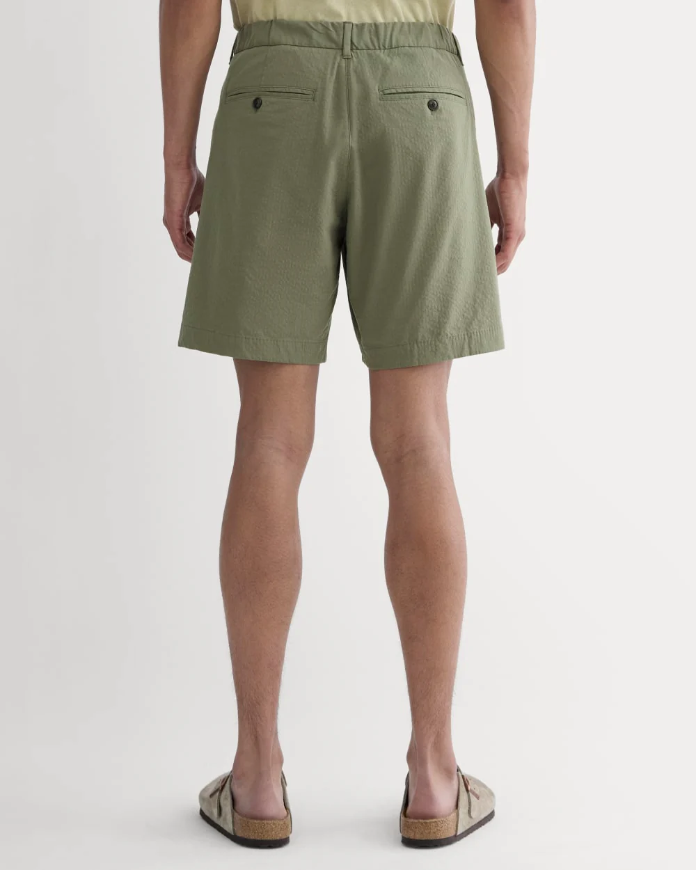 The Seersucker Short | Lichen Green