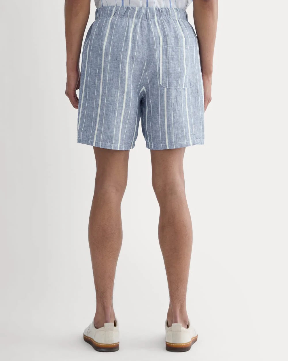 The Linen Easy Short | Dutch Blue / Bone