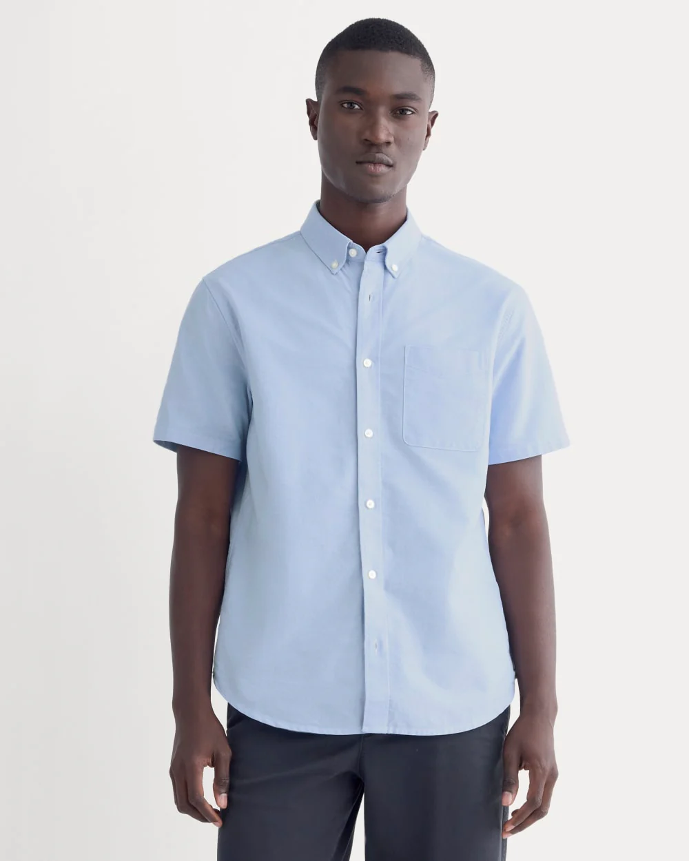 The Organic Short Sleeve Oxford Shirt | Light Blue