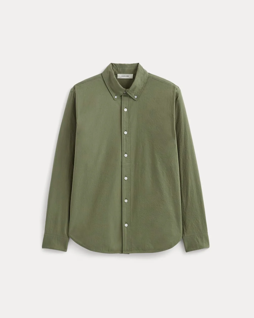 The Seersucker Long-Sleeve Shirt | Lichen Green
