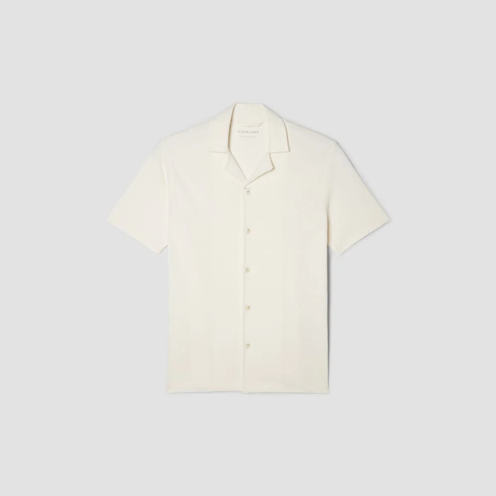 The Pique Short-Sleeve Shirt | Bone