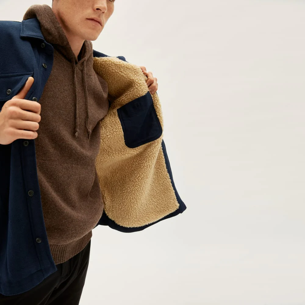 The ReNew Fleece-Lined Heavyweight Overshirt | Deep Navy