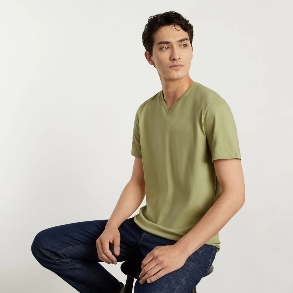 The Organic Cotton V-Neck Tee | Desert Palm