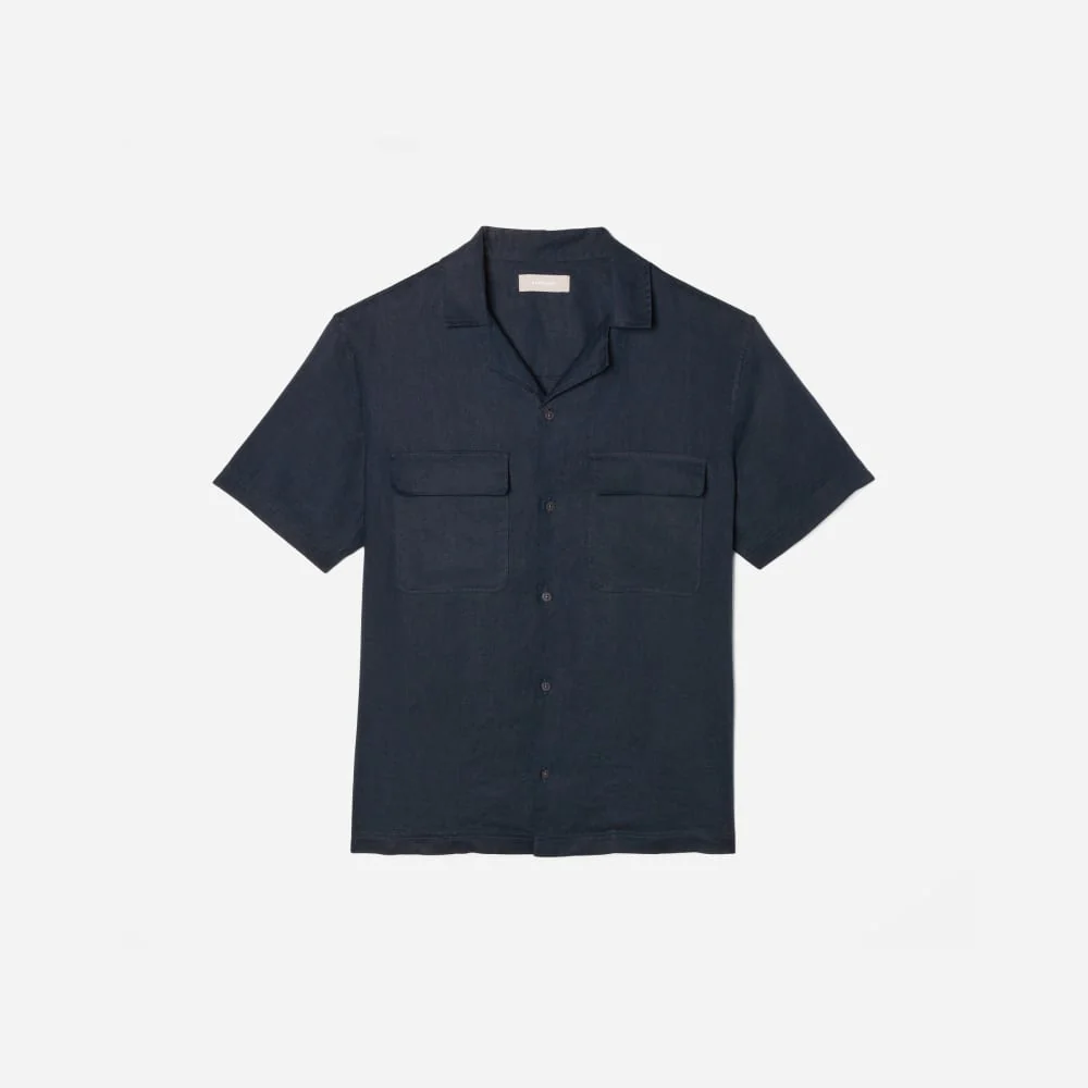 The Resort Shirt in Linen | Deep Navy