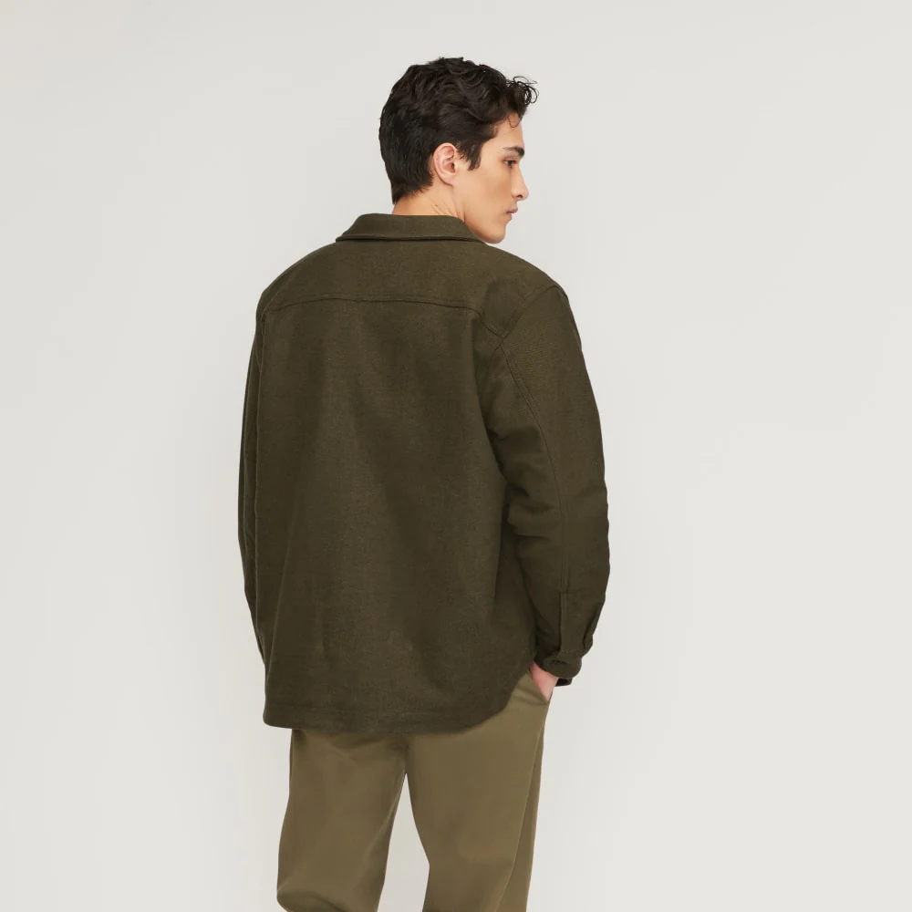 The ReNew Fleece-Lined Heavyweight Overshirt | Heathered Green