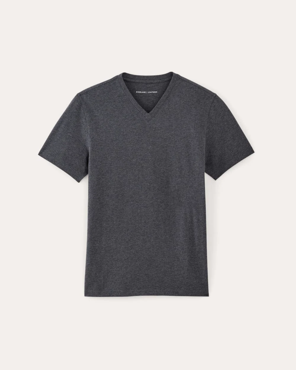 The Essential Organic V-Neck Tee | Heather Deep Navy
