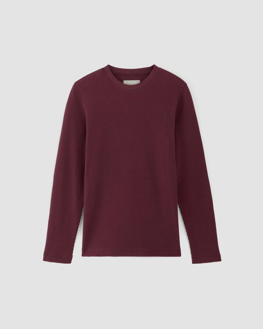 The Waffle Long-Sleeve Crew | Burgundy