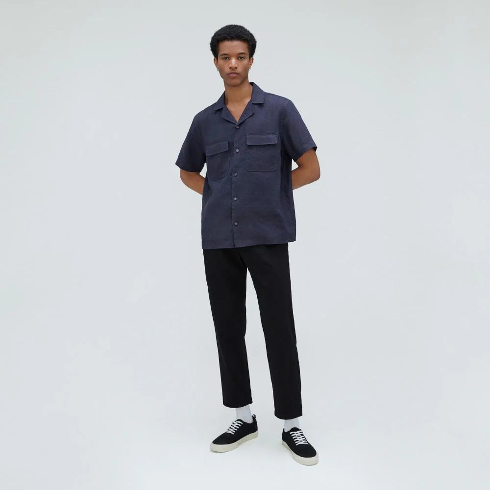 The Resort Shirt in Linen | Deep Navy