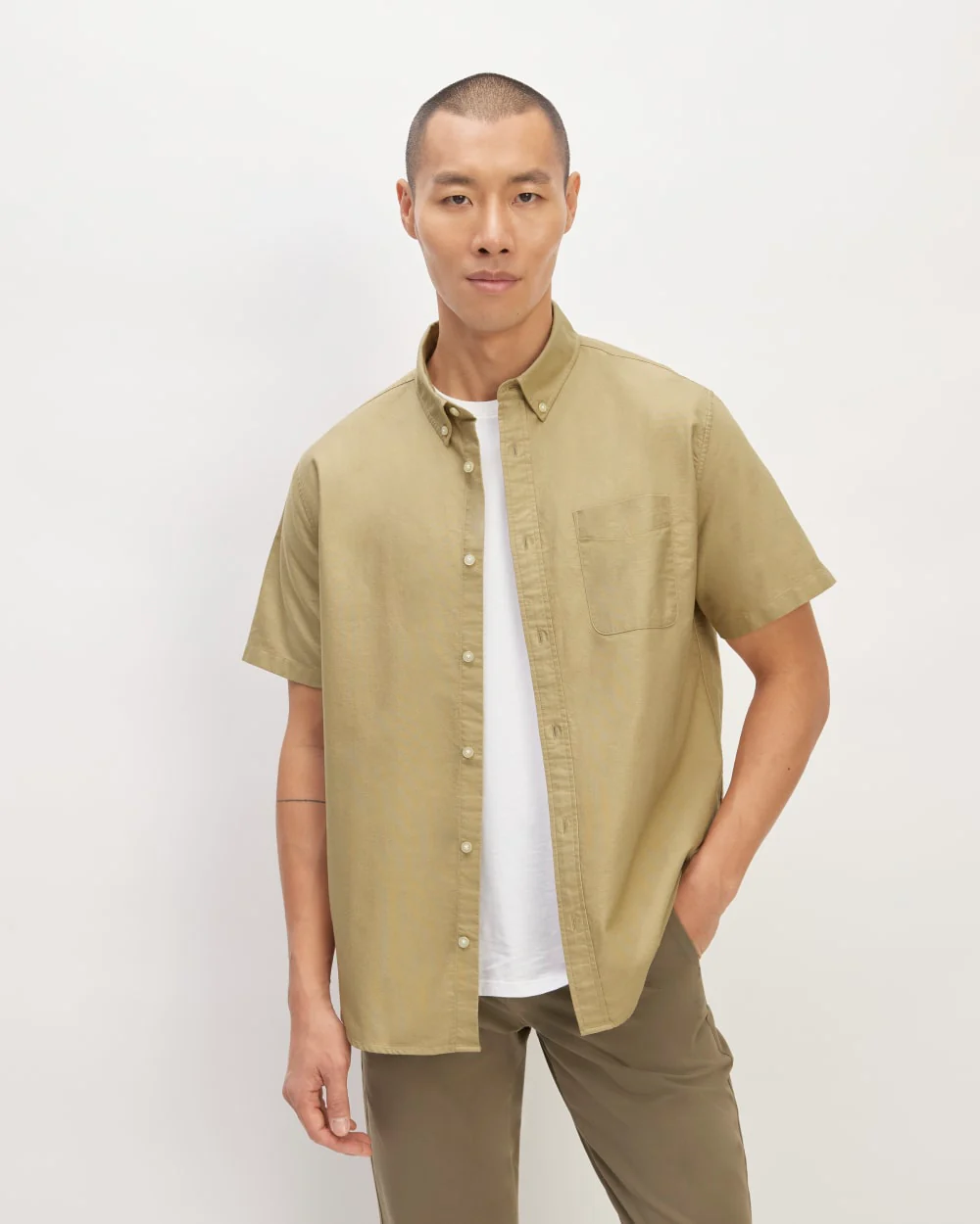 The Organic Short Sleeve Oxford Shirt | Cornstalk