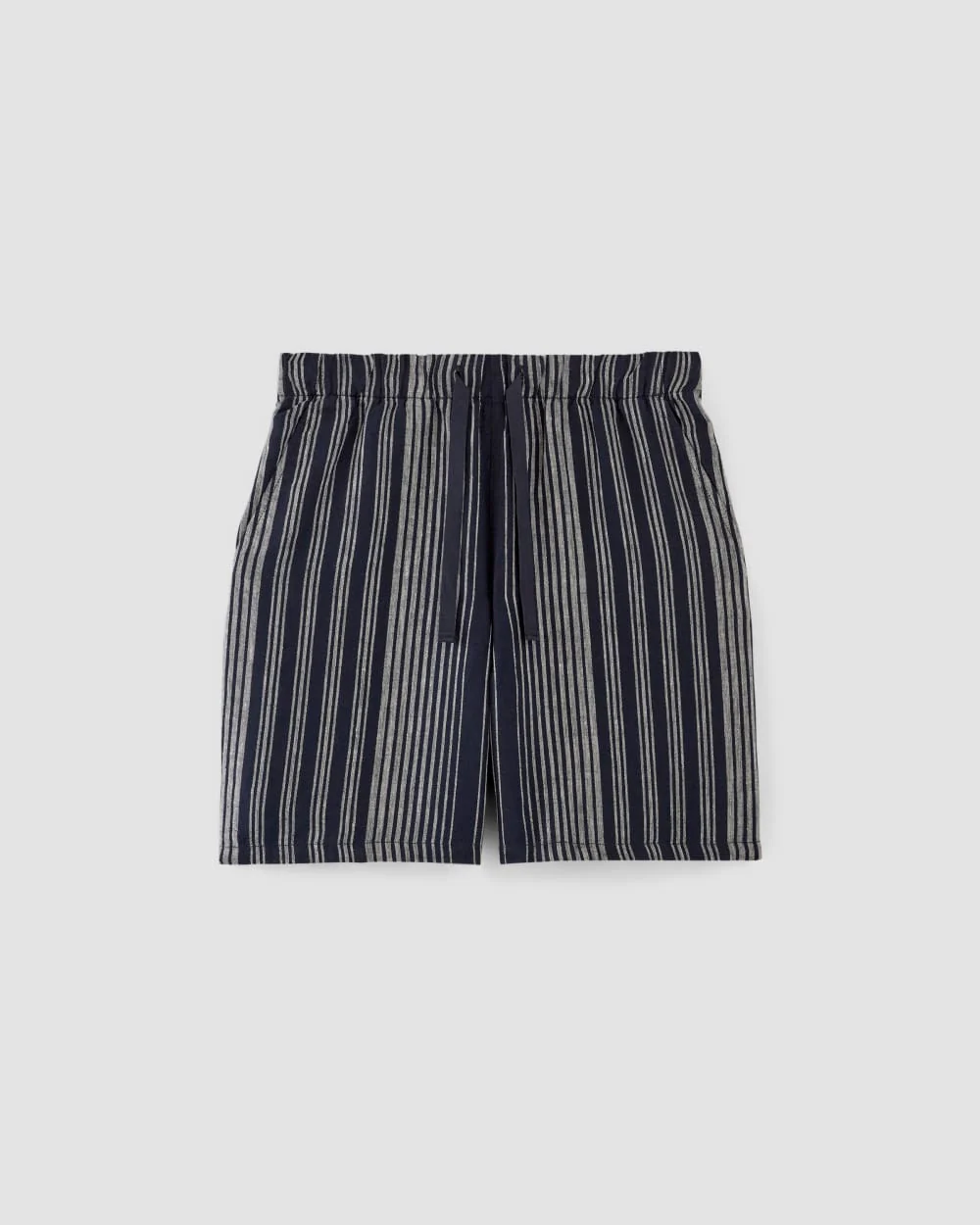 The Linen Easy Short | Navy / Bone