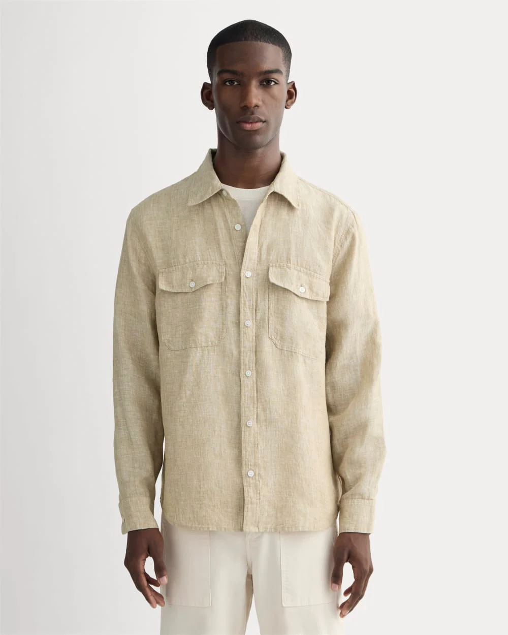 The Linen Utility Shirt | Cornstalk Chambray