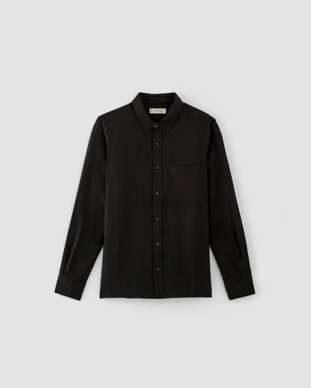The Linen Straight Hem Shirt | Black