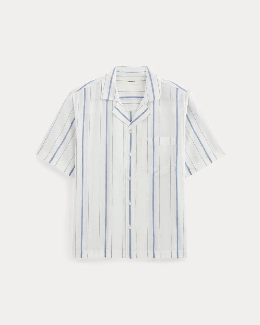 The Textured Resort Shirt | Bone / Dutch Blue