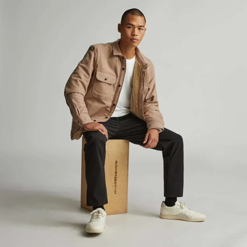 The ReNew Fleece-Lined Heavyweight Overshirt | Mushroom