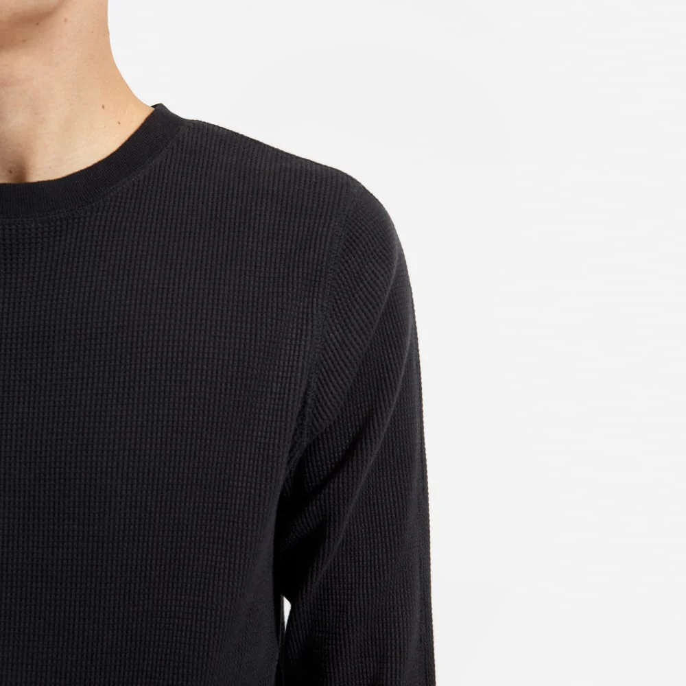 The Waffle Long-Sleeve Crew Tee | Black