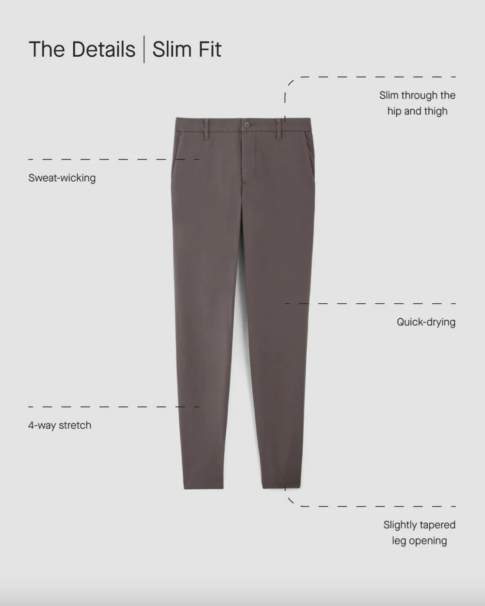 The Performance Chino | Uniform | Abalone | Slim