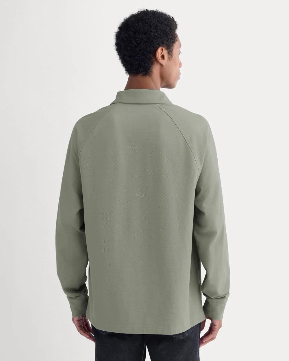 Startup Raglan Polo | Chambray Deep Lichen Green