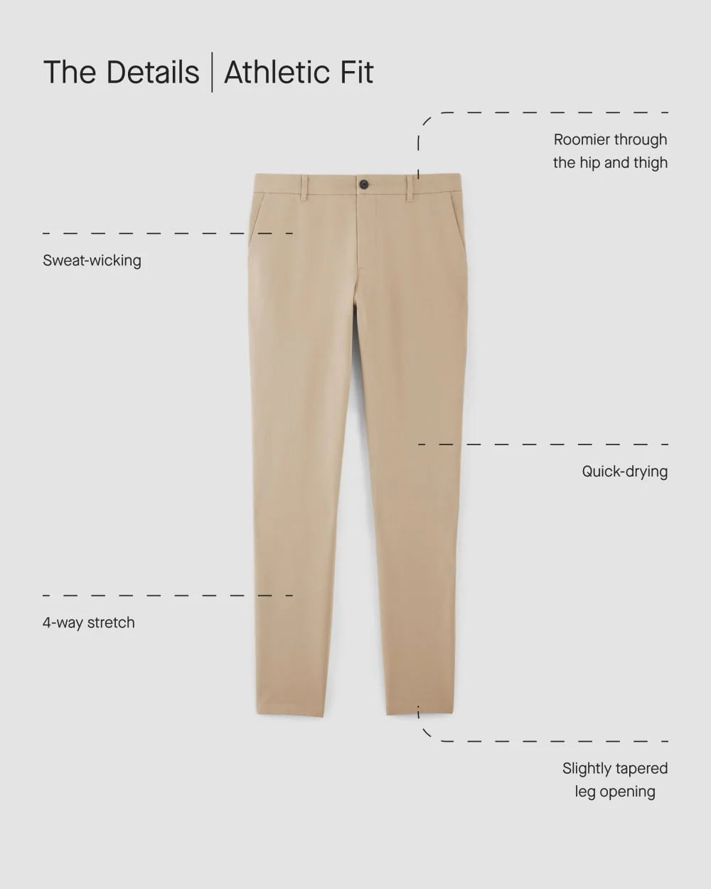 The Performance Chino | Uniform | Stone | Athletic