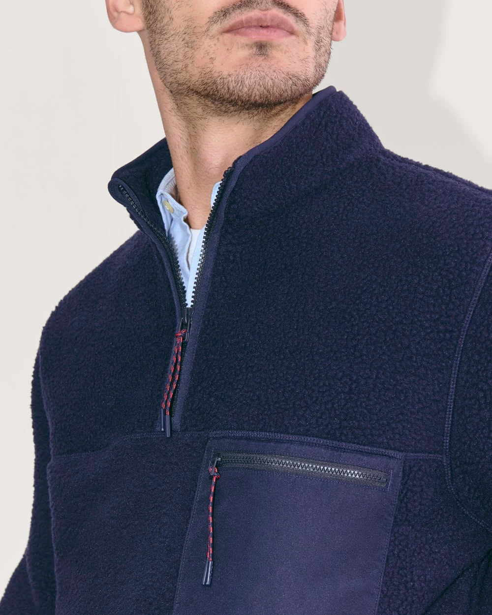 The Teddy Quarter-Zip Fleece | Navy