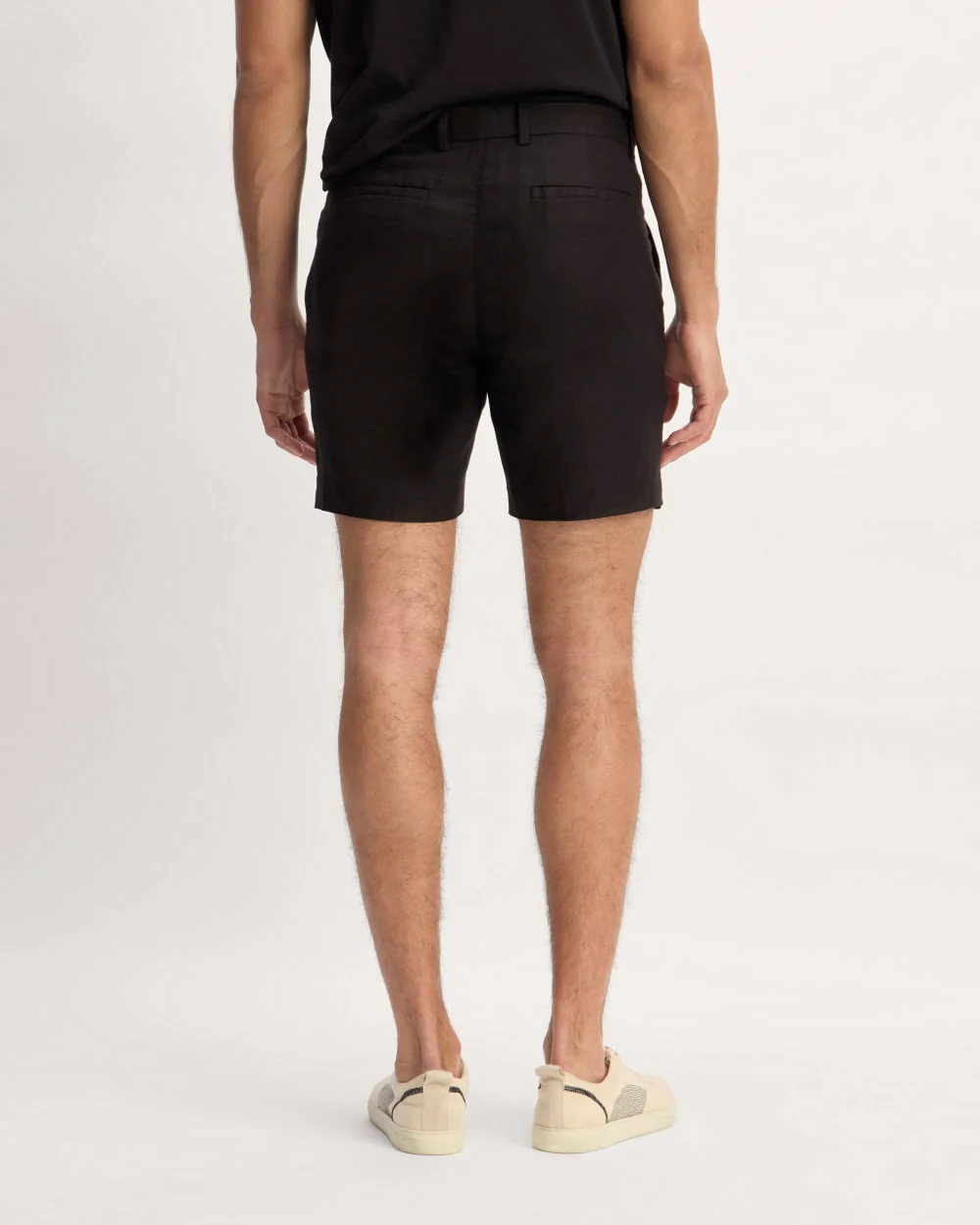 The 7 Linen Trouser Short | Black