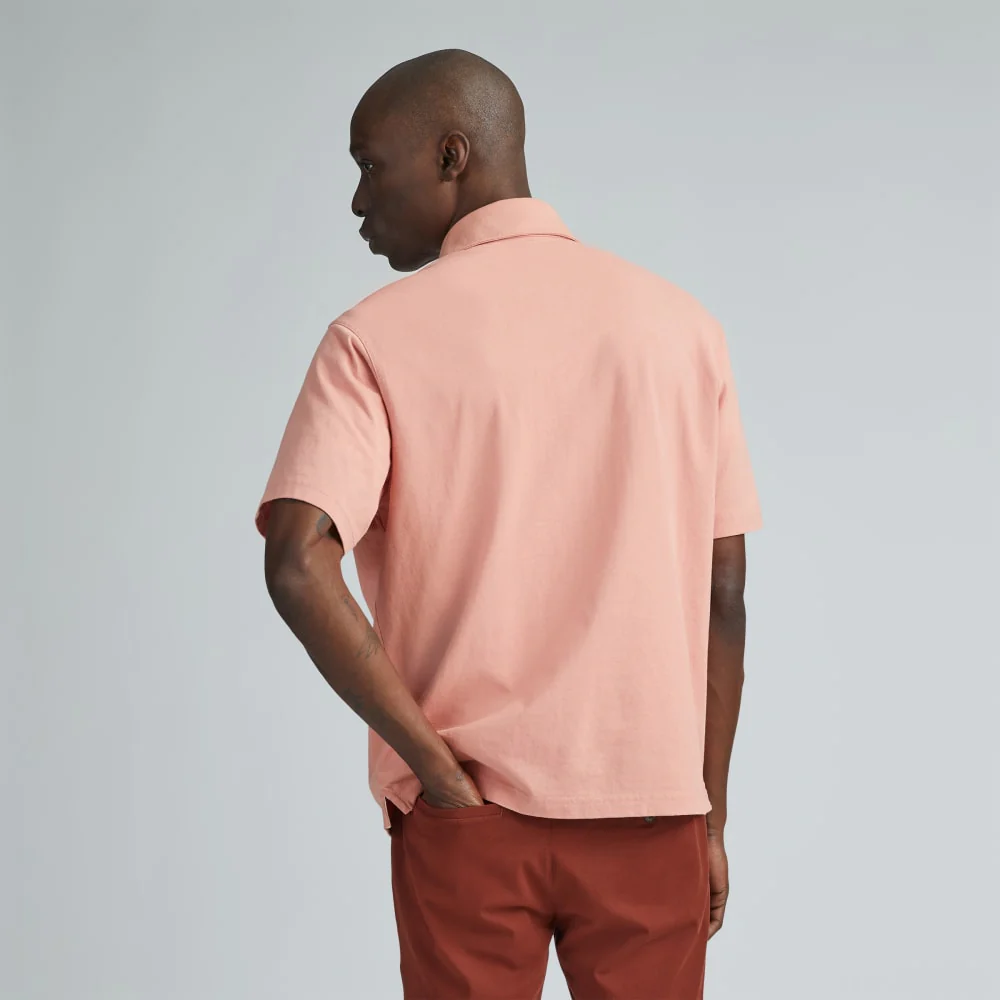 The Premium Weight Relaxed Polo | Light Rose