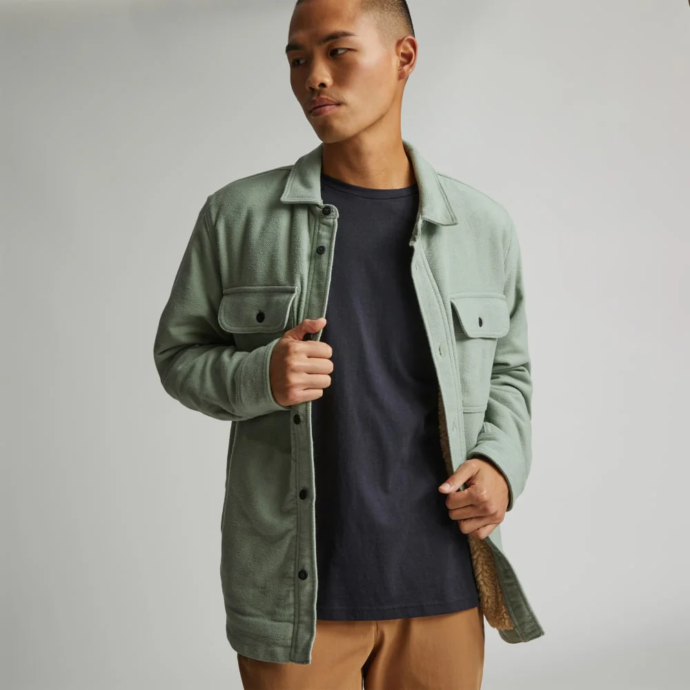 The ReNew Fleece-Lined Heavyweight Overshirt | Lily Pad