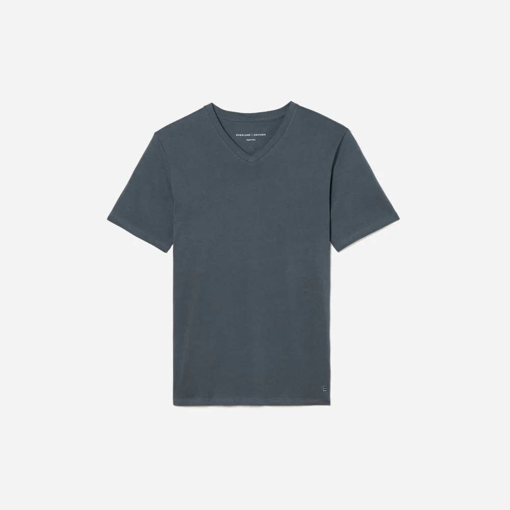 The Organic Cotton V-Neck Tee | Dark Slate