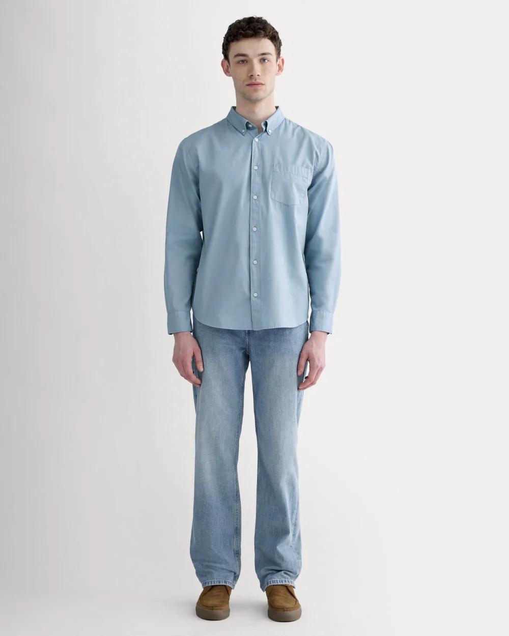 The Washed Poplin Shirt | Soft Blue