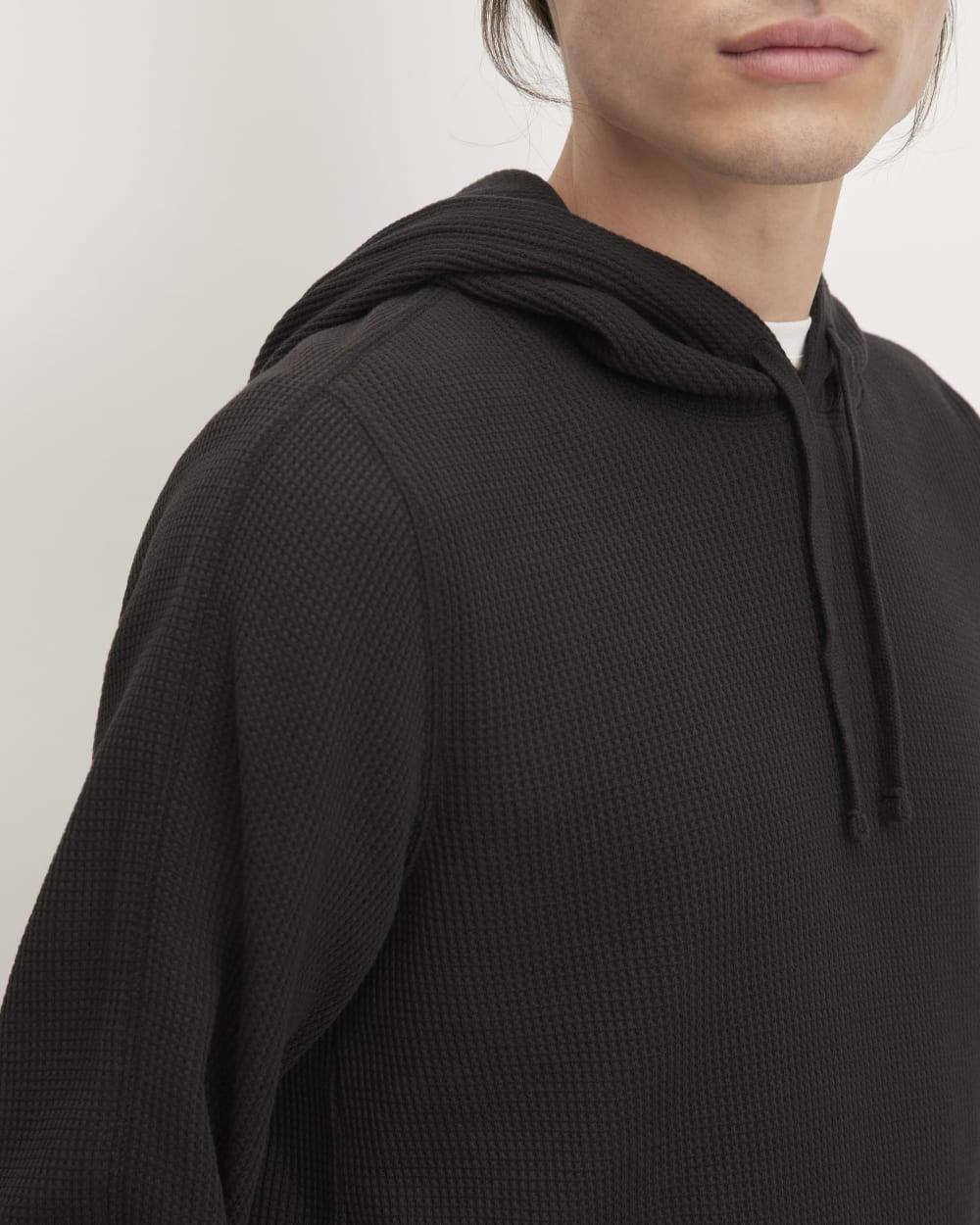 The Waffle-Knit Hoodie | Black