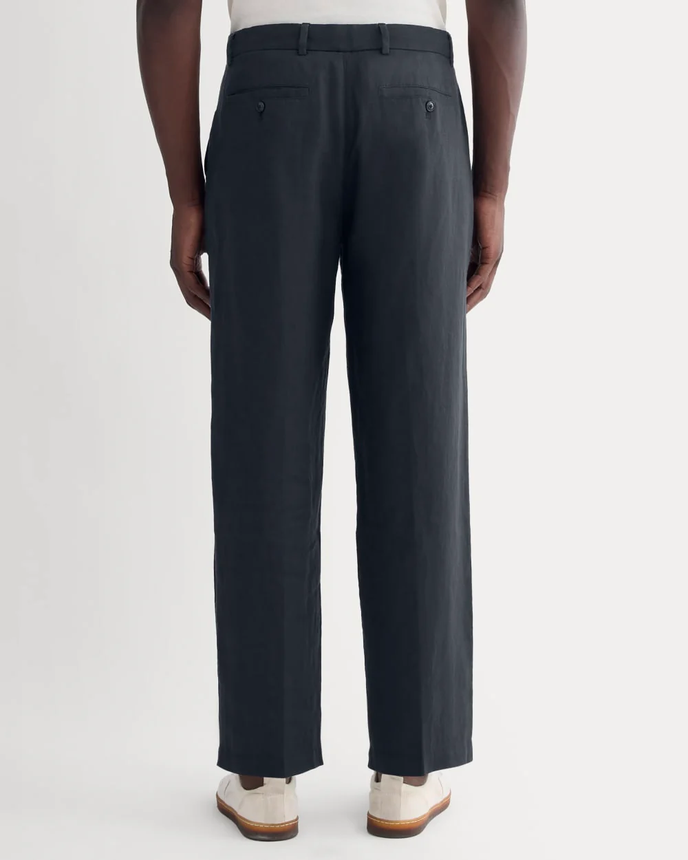 The Linen Pleated Trouser | Navy