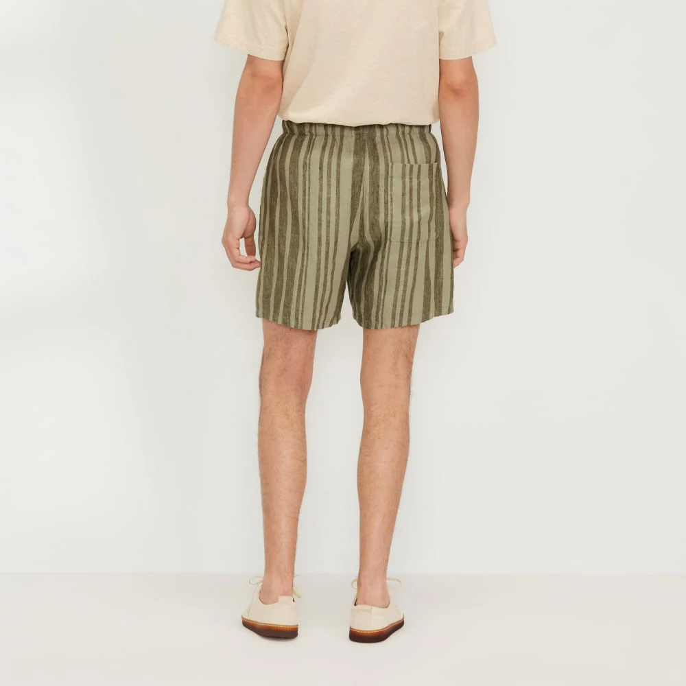 The Linen Easy Short | Seagrass / Kalamata