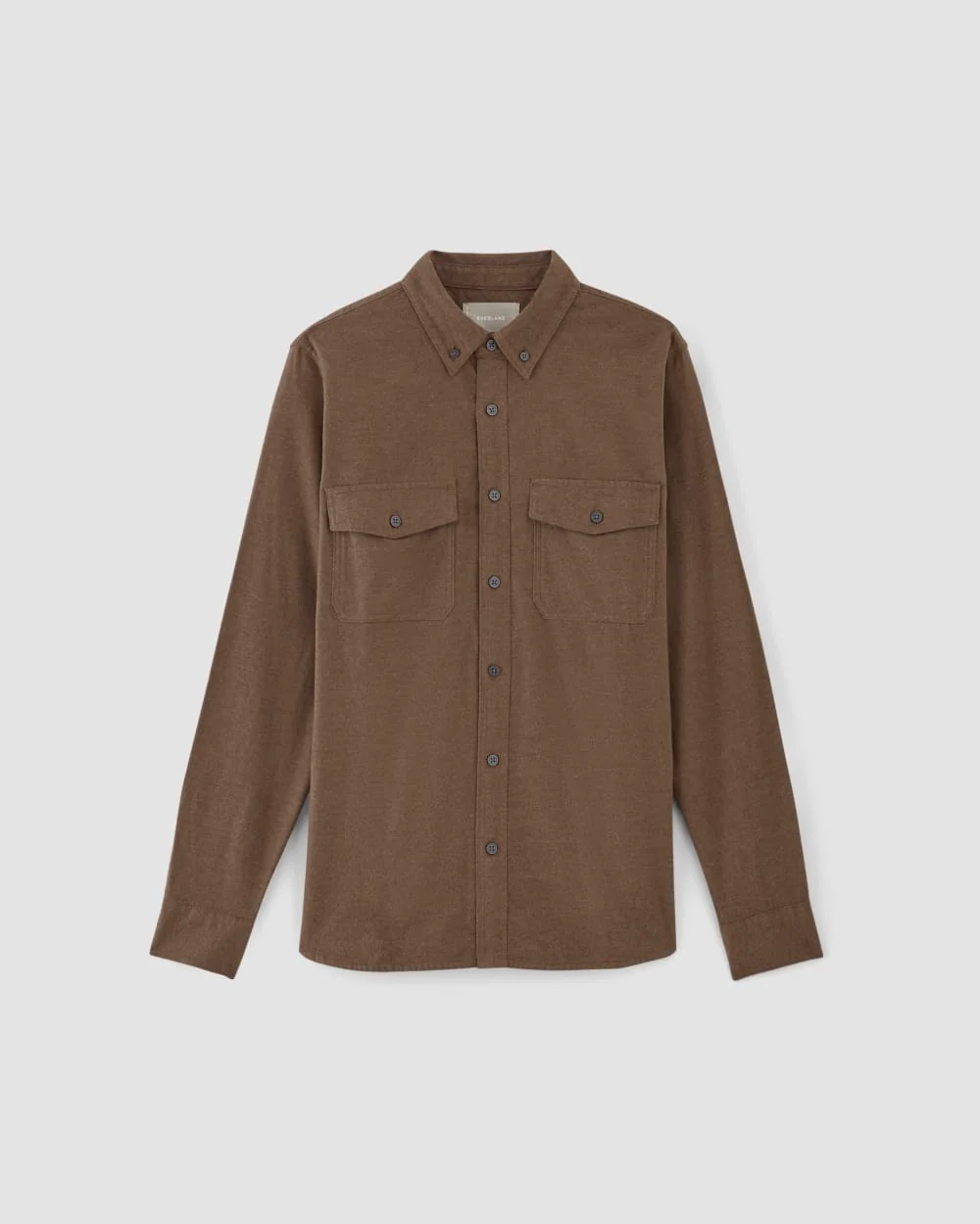 The Brushed Flannel Shirt | Heathered Cocoa Brown