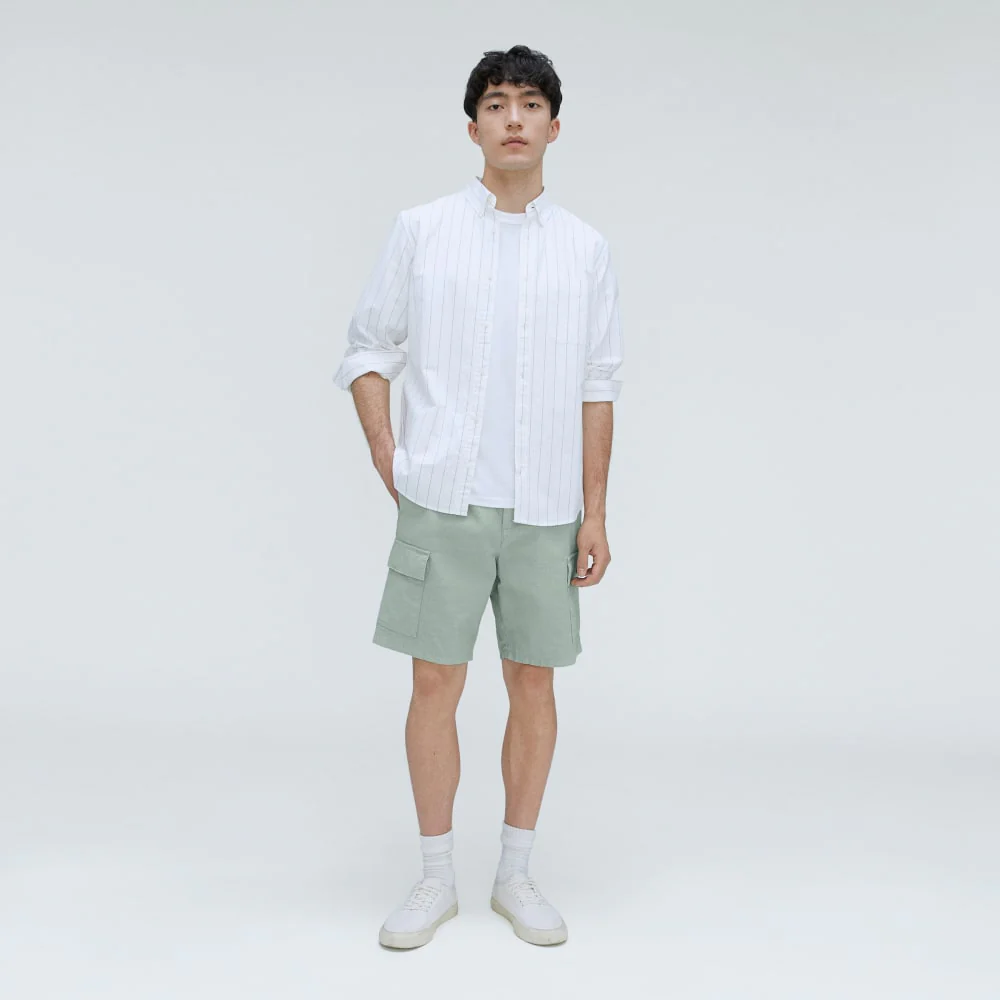 The Cotton Linen Short | White Sage