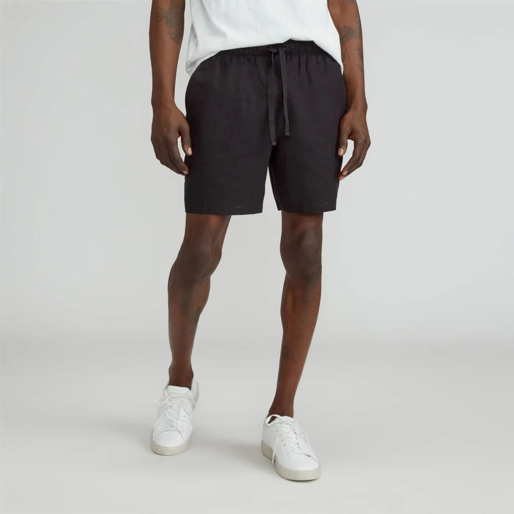 The Linen Easy Short | Black
