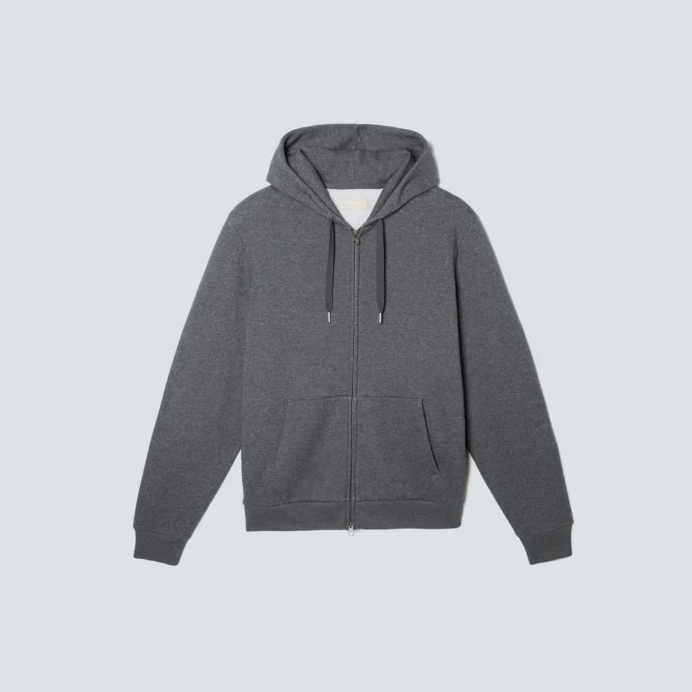The Organic Track Full Zip | Dark Heather Grey