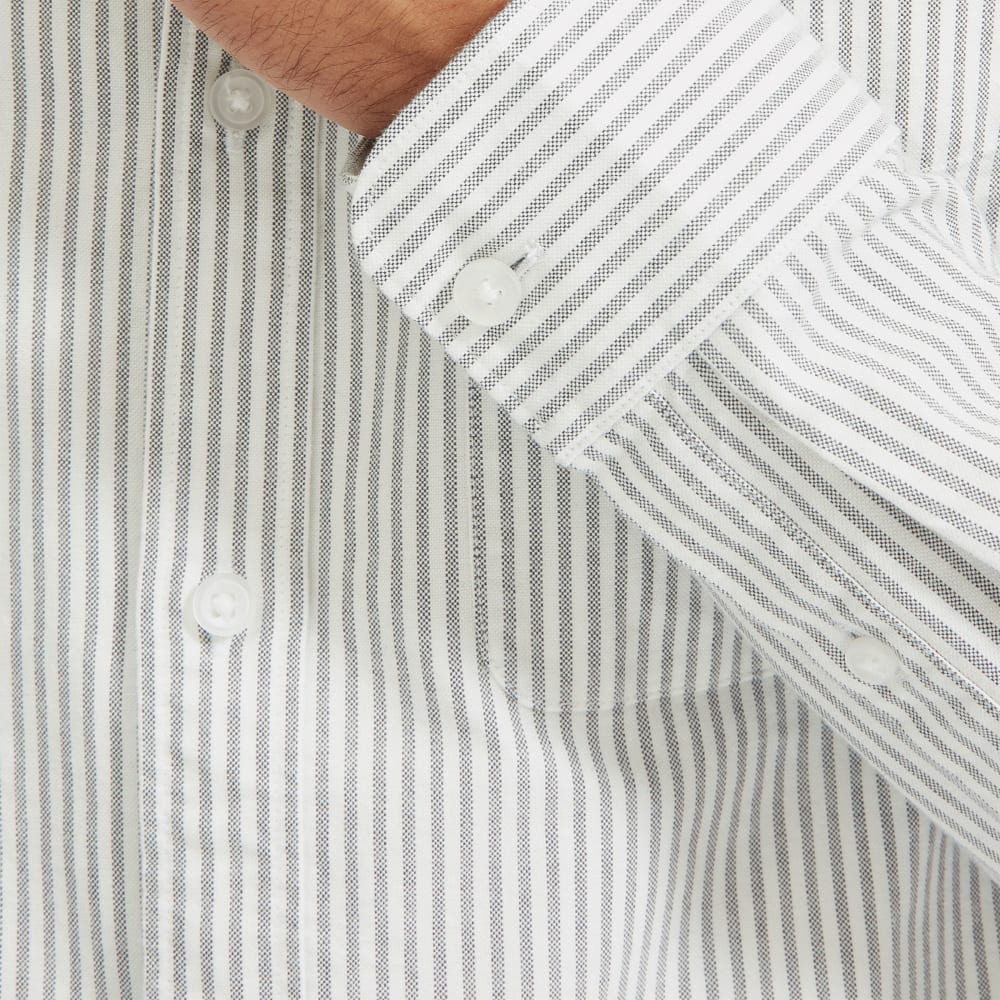 The Standard Fit Japanese Oxford Shirt | Uniform | White / Black Stripe | Tall