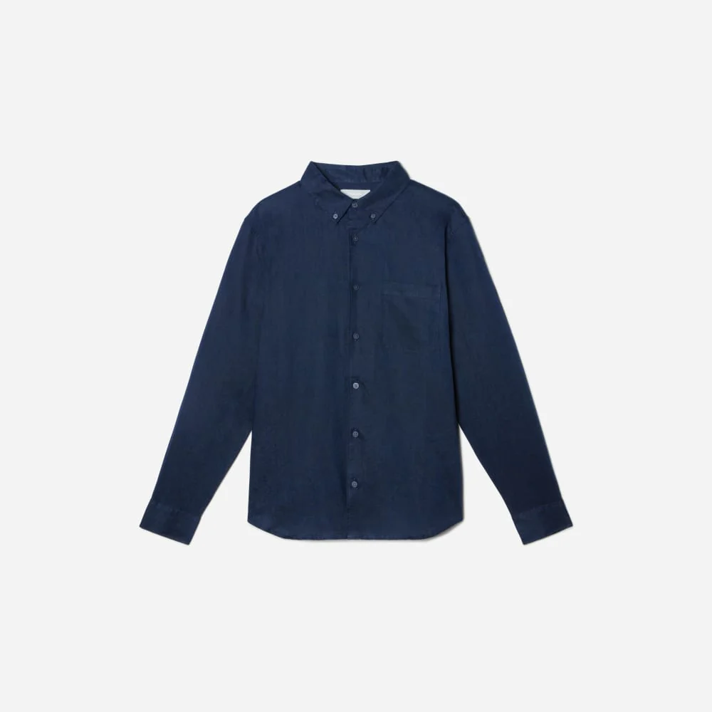 The Classic Shirt in Linen | Deep Navy