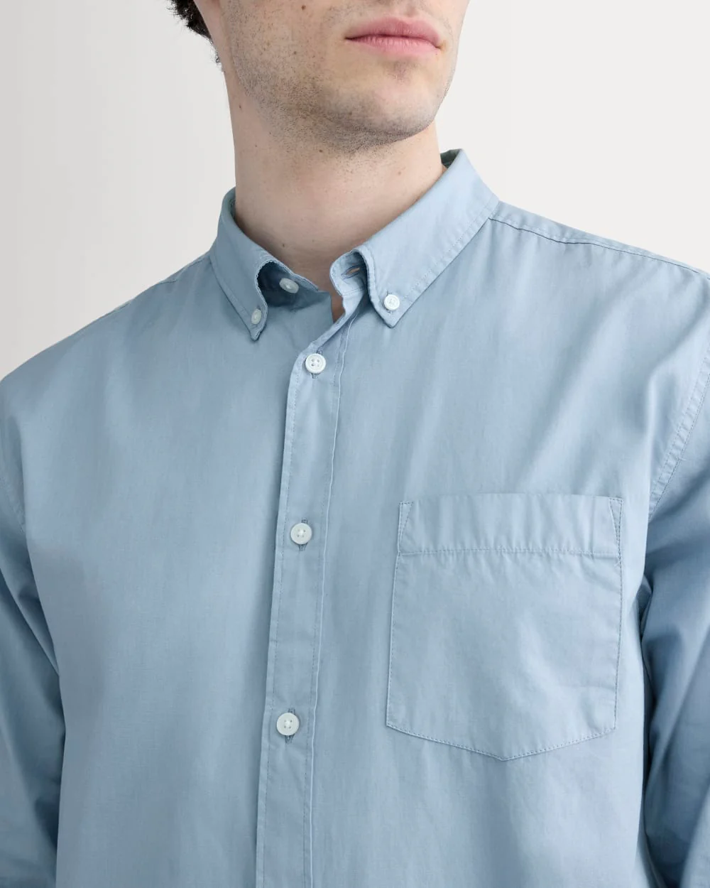 The Washed Poplin Shirt | Soft Blue