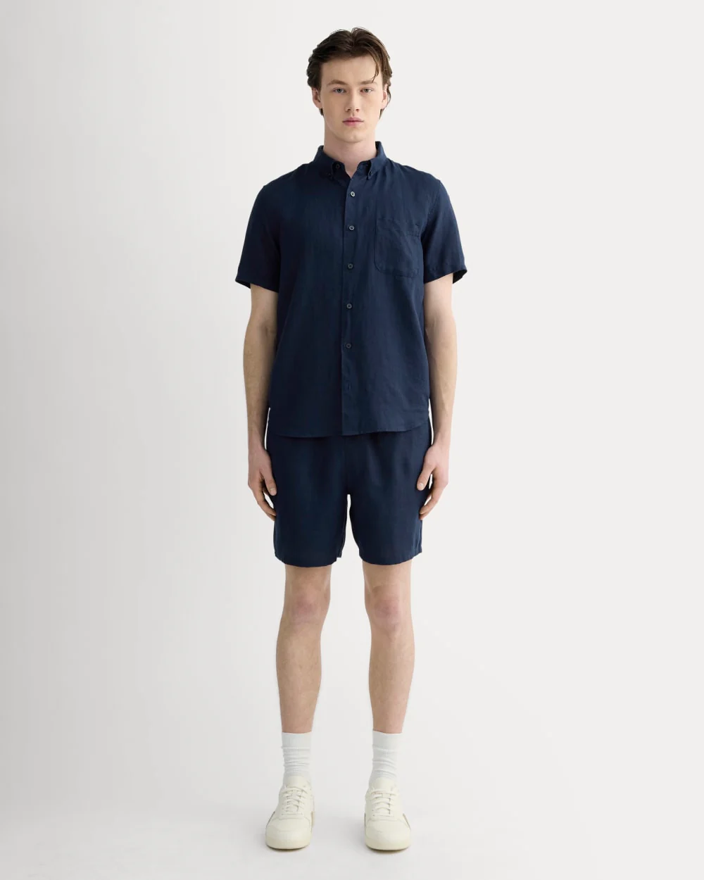 The Linen Easy Short | Navy