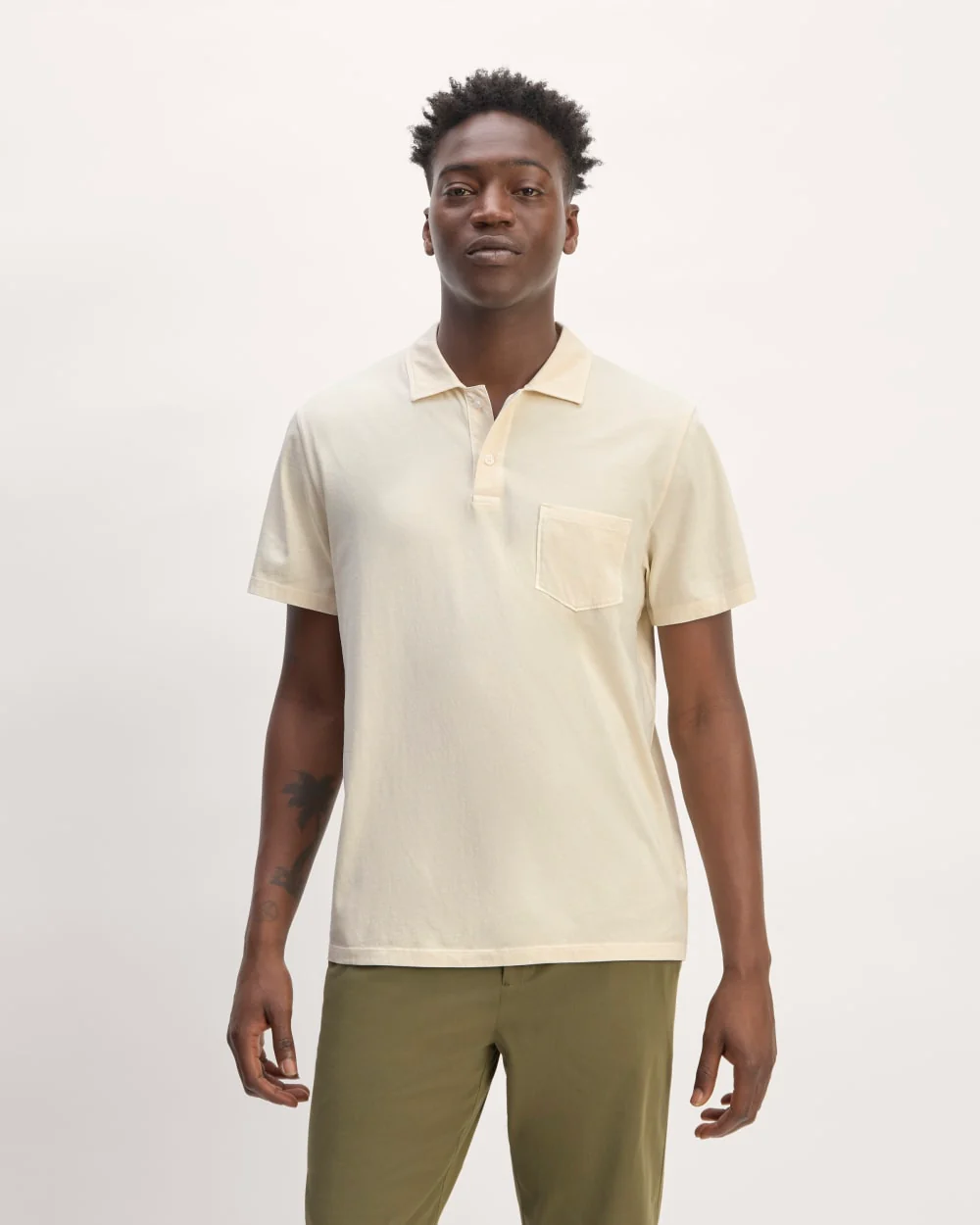 The Essential Organic Garment-Dyed Polo | Parchment