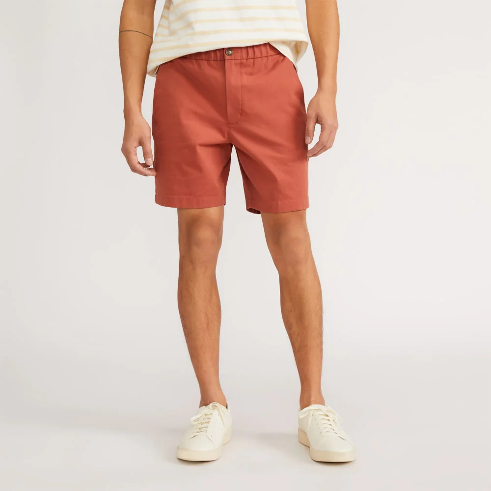 The Pull-On Performance Chino Short | Redwood