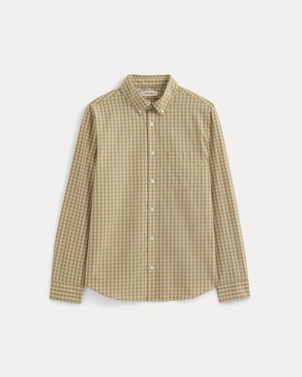 Washed Poplin Shirt | Aged Brass Plaid