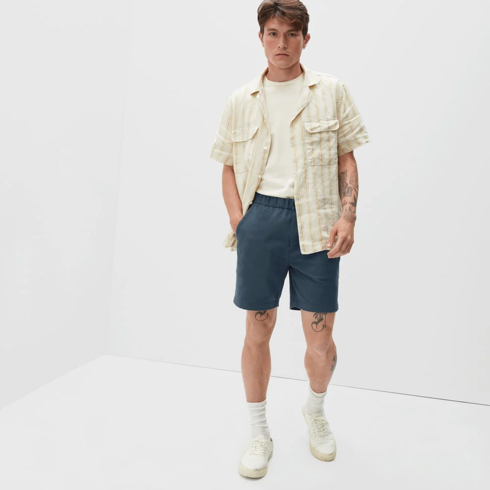 The Pull-On Performance Chino Short | Kingfisher Blue