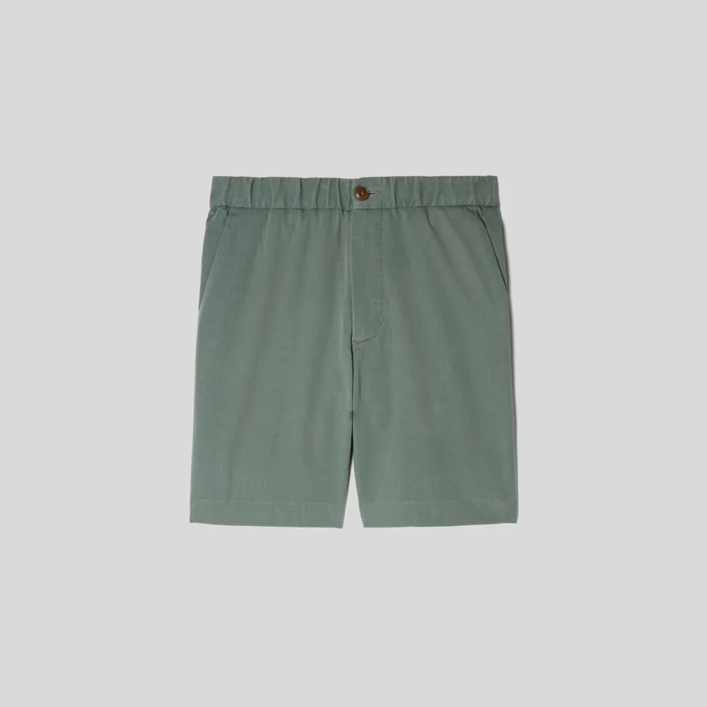 The Pull-On Performance Chino Short | Green Balsam