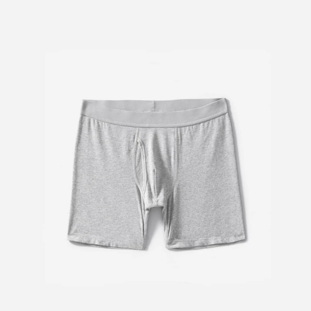 The Supima® Longer Boxer Brief | Uniform |  Heathered Grey