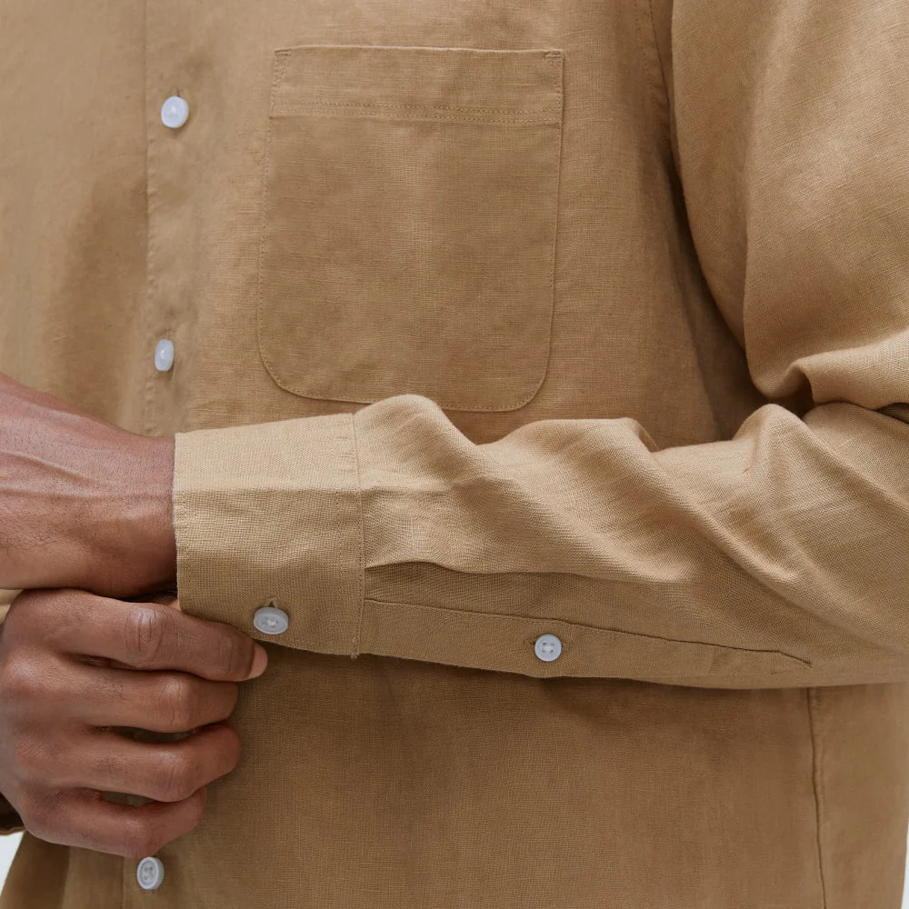 The Classic Shirt in Linen | Iced Coffee