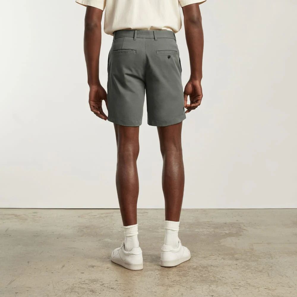 The 7” Slim-Fit Performance Chino Short | Pewter Green