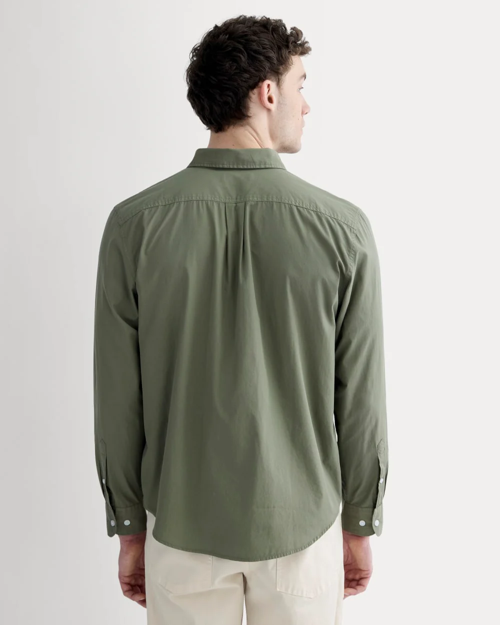 The Washed Poplin Shirt | Lichen Green
